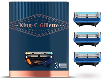 Gillette King C Shave and Edging Razor Refills 3pcs