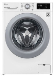 Veļas mašīna LG F4WV308N4E, 8 kg, balta/sudraba