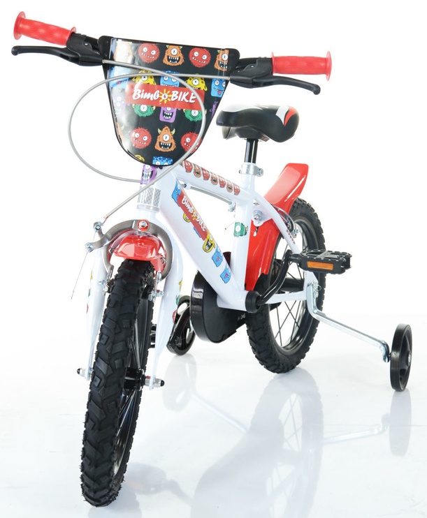 Детский велосипед Bimbo Bike, белый/красный, 16″