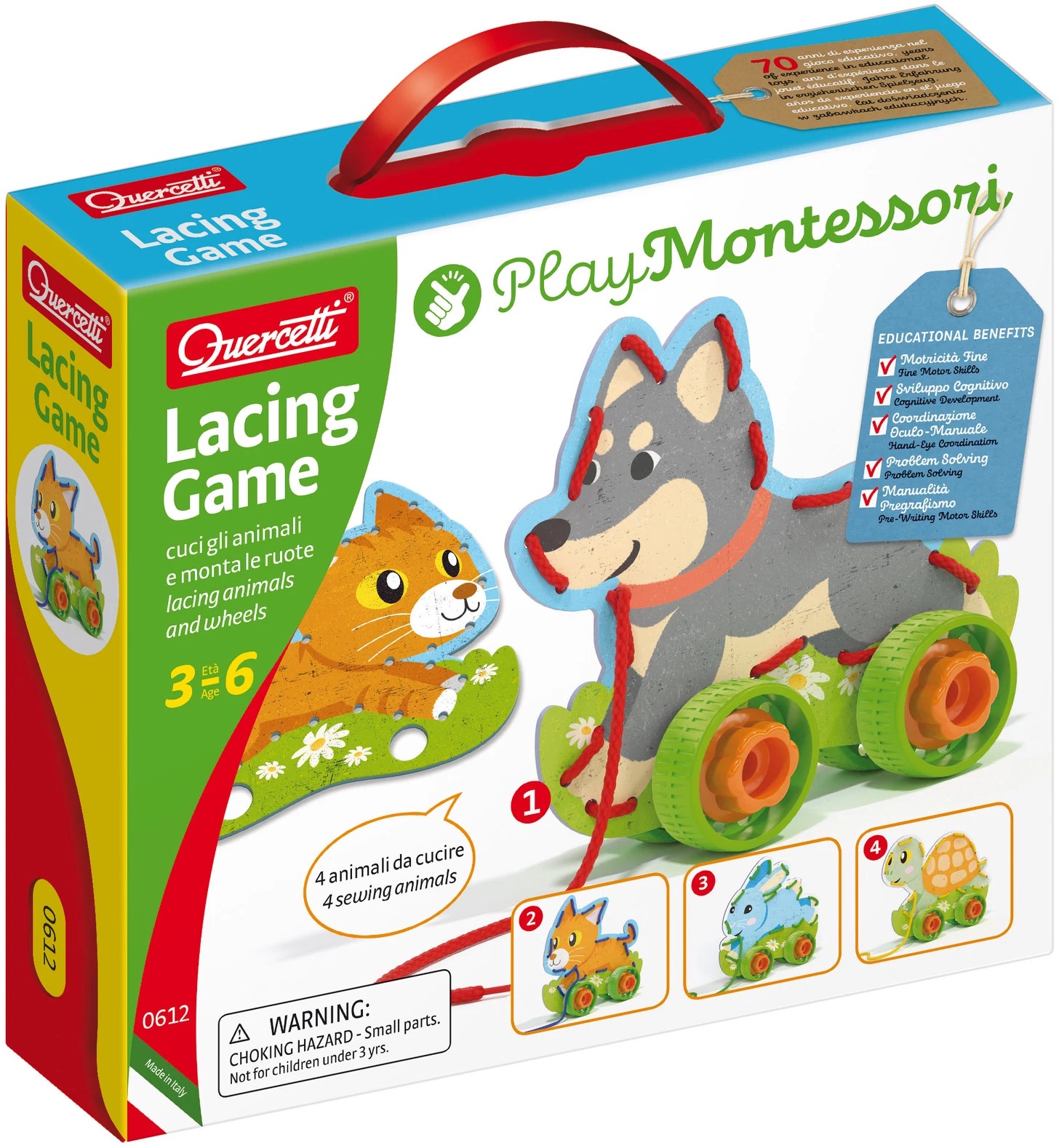 Lavinimo Zaislas Quercetti Play Montessori Lacing Game 21 Vnt Senukai Lt