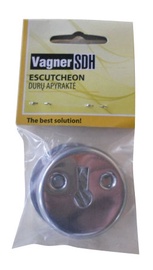 Durvju aizsargplāksnīte Vagner SDH Keyhole Cover 016 Steel Mat Chrome