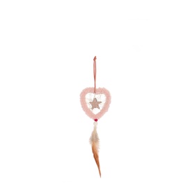 Eglutės žaisliukas Christmas Touch Hearts Pink, 1 vnt.