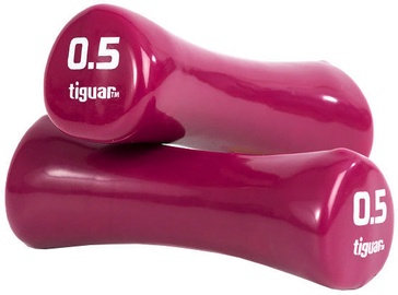 Tiguar Vinyl Dumbbells 2x0.5kg Purple