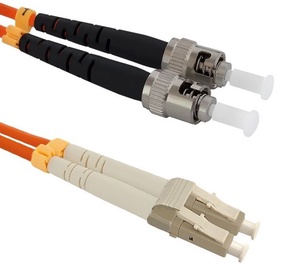 Qoltec Optic Cable LC/UPC to ST/UPC Orange 1m