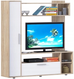Sekcija Tuckano Pulse, balta/ozola, 146x34.5x150 cm