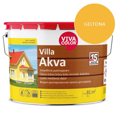 Fassaadivärv Vivacolor Villa Akva, kollane, 9 l