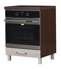 Virtuvinė spintelė Bodzio Ola Oven 60 Nut Latte, 600x590x860 mm