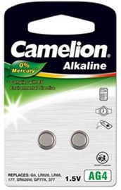 Baterijas Camelion LR43, AG4, 1.5 V, 2 gab.