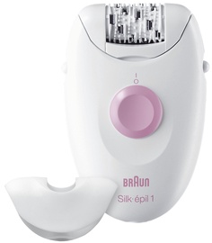 Epilaator Braun Silk-Epil 1-1370, valge/roosa