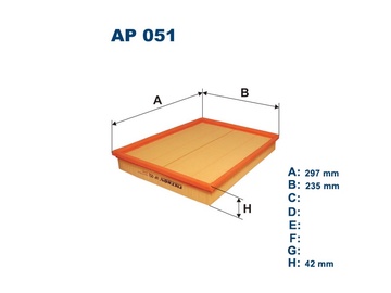 Automobilių oro filtras Filtron AP 051