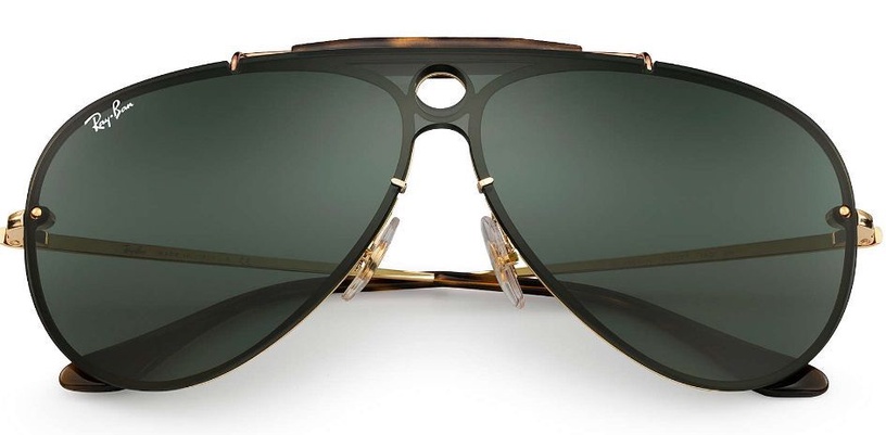 Saulesbrilles ikdienas Ray-Ban Blaze Shooter RB3581N 001/71, 32 mm, zelta/melna