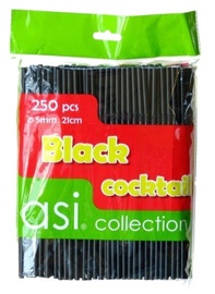 Asi Collection Cocktail Straws Black 250PCS/Ø5mm/21cm