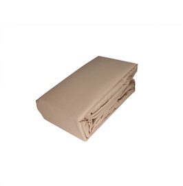Voodilina Domoletti Satin 14-1118, liivakarva pruun, 90x200 cm, kummiga
