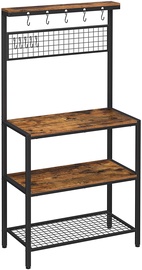 Полка Songmics Storage Shelf, коричневый/черный, 40 см x 84 см x 170 см