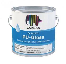 Krāsa Caparol Capacryl Pu-gloss, spīdīga, balta