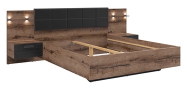 Black Red White Kassel A Bed 160 Monastery Oak/Black Oak