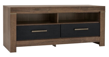 TV staliukas Black Red White Balin Black/Oak, 1400x450x610 mm