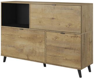 Kumode Nest Km-1, melna/ozola, 150 x 45 cm x 100 cm