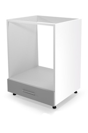Кухонный шкаф Vento, белый/серый, 60 см x 52 см x 82 см