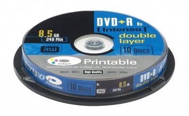 Intenso DVD+R DL 8X 8.5GB Double Layer Printable 10 Pack Spindle