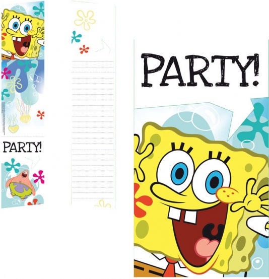Amscan Sponge Bob Invitations & Envelopes 997781