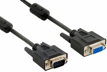 4World Monitor Extension Cable VGA/SVGA D-Sub Ferrite 3m Black