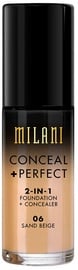 Tonuojantis kremas Milani Conceal + Perfect 06 Sand Beige, 30 ml