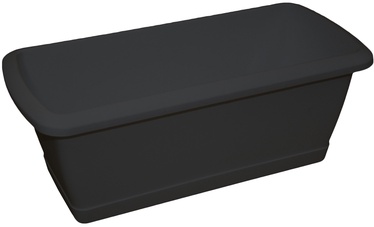 Prosperplast Balcony Flower Box With Plate Grey 40cm