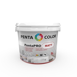 Krāsa Pentacolor Pentapro Matt, balta, 5 l