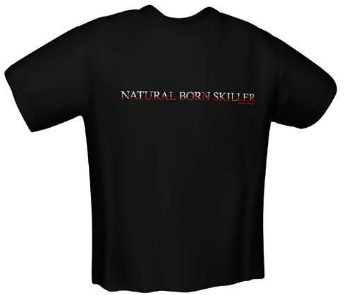 T-krekls GamersWear Natural Skiller T-Shirt Black XXL