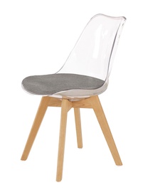 Halmar K342 Chair Grey/Transparent