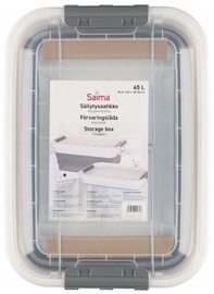 Mantu kaste Saima, caurspīdīga/balta/pelēka