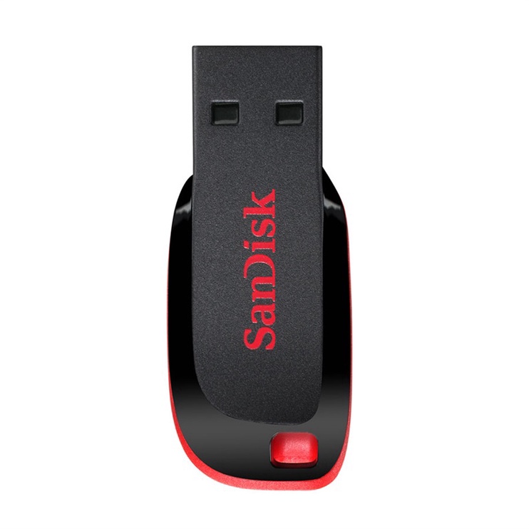 USB zibatmiņa SanDisk Cruzer Blade, melna/sarkana, 16 GB