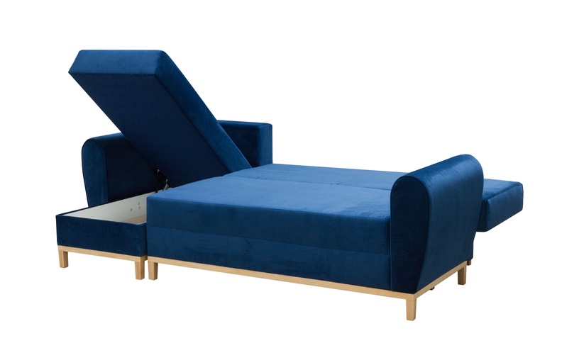 Stūra dīvāns Idzczak Meble Provo, zila, 249 x 143 cm x 97 cm