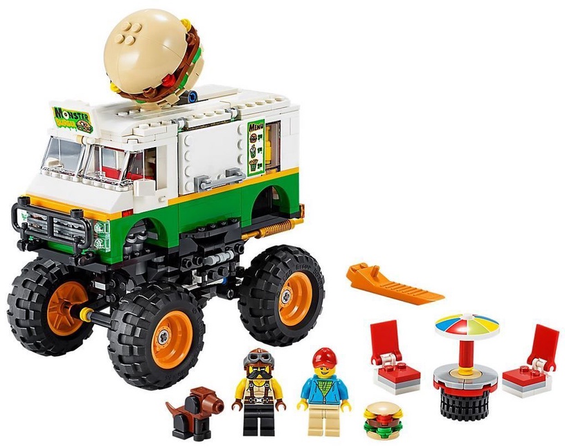 Konstruktors LEGO Creator Burgeru monstru vāģis 31104, 499 gab.