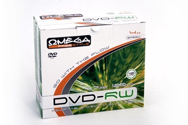Kompaktinis diskas DVD-RW Omega Slim, 4,7 GB