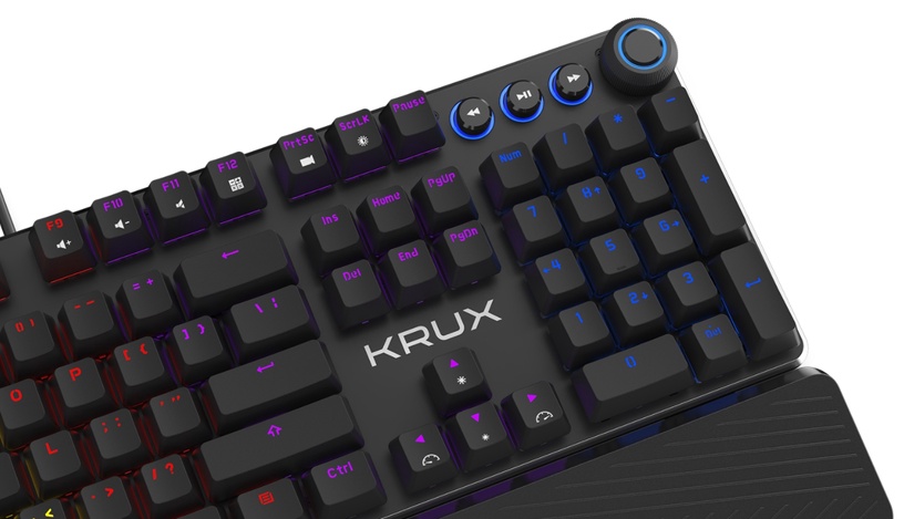 Клавиатура Krux Crato RGB Outemu Brown EN, черный