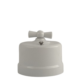 WALL SWITCH"RETRO"ONE WAY 2- GANG WHITE