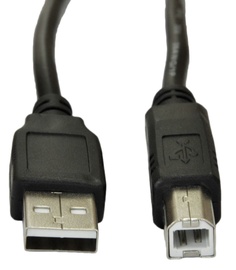 Vads Akyga USB 2.0 A male, USB 2.0 B male, 5 m, melna
