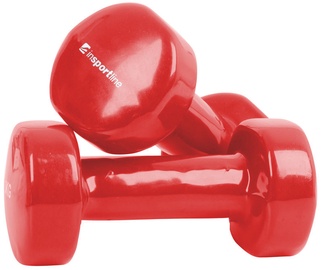 inSPORTline Vinyl Dumbbell Set Red 2x1.5kg