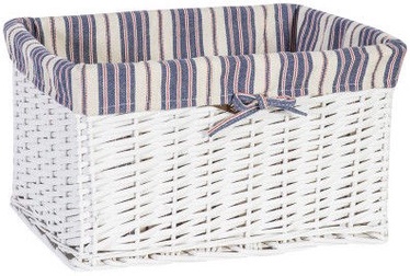 Home4you Basket Max 2 40x26xH24cm White/Blue