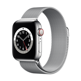 Nutikell Apple Watch 6 GPS + Cellular 40mm Stainless Steel Milanese Loop, hõbe