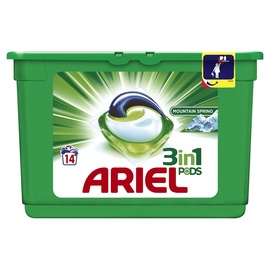 Капсулы для стирки Ariel Mountain Spring 3 in 1, 14 шт.