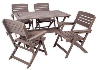 Folkland Timber Folding Garden Set Heini 4 Graphite