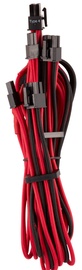 Corsair Premium Individually Sleeved PCIe Cables with Dual Connector Type 4 (Gen 4) Red/Black