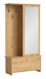 Black Red White Porto Hallway Unit w/ Mirror Burlington Oak