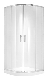 Душевая кабина Jika Cubito Pure 253242, полукруглая, без поддона, 900 мм x 900 мм x 1950 мм