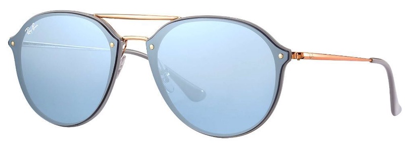 Солнцезащитные очки повседневные Ray-Ban Blaze Double Bridge RB4292N 63261U, 62 мм, синий/золотой