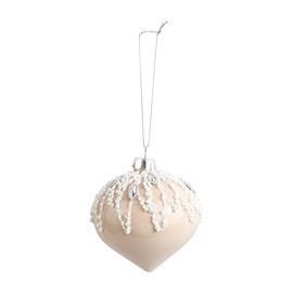 Ziemassvētku eglītes rotaļlieta Christmas Touch EBD743273 Cream, 80 mm, 2 gab.