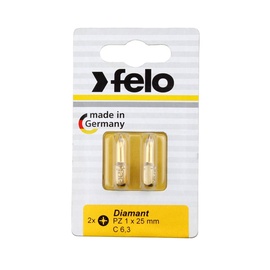 Набор насадок Felo Screwdriver Bit Set Diamond PZ1x25mm 2pcs